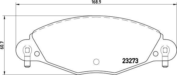 Brembo P 61 072 - Bremžu uzliku kompl., Disku bremzes autodraugiem.lv