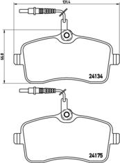 Brembo P 61 077 - Bremžu uzliku kompl., Disku bremzes autodraugiem.lv