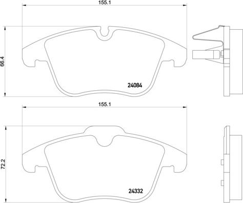 Brembo P 61 106X - Bremžu uzliku kompl., Disku bremzes autodraugiem.lv