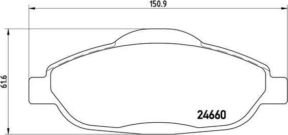 Brembo P 61 101 - Bremžu uzliku kompl., Disku bremzes autodraugiem.lv