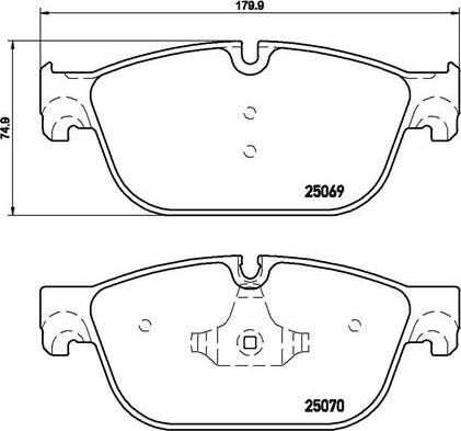 Brembo P 61 115X - Bremžu uzliku kompl., Disku bremzes autodraugiem.lv