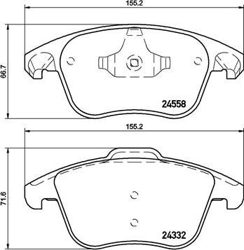 Brembo P 61 117 - Bremžu uzliku kompl., Disku bremzes autodraugiem.lv