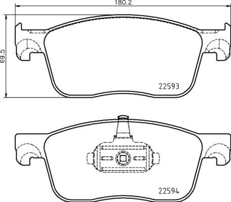 Brembo P 61 134 - Bremžu uzliku kompl., Disku bremzes autodraugiem.lv