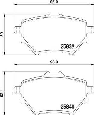 Brembo P 61 122 - Bremžu uzliku kompl., Disku bremzes autodraugiem.lv