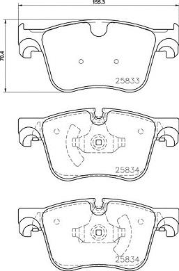 Brembo P 61 127X - Bremžu uzliku kompl., Disku bremzes autodraugiem.lv