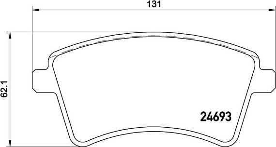 Brembo P 68 044 - Bremžu uzliku kompl., Disku bremzes autodraugiem.lv