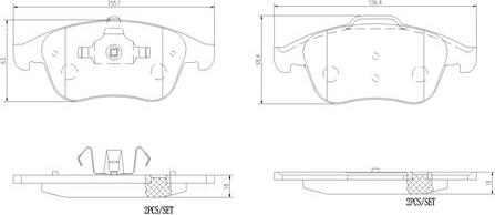 Brembo P68045N - Bremžu uzliku kompl., Disku bremzes autodraugiem.lv