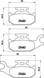 Brembo P 68 056 - Bremžu uzliku kompl., Disku bremzes autodraugiem.lv