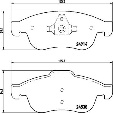 Brembo P 68 050X - Bremžu uzliku kompl., Disku bremzes autodraugiem.lv