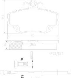 Brembo P68008N - Bremžu uzliku kompl., Disku bremzes autodraugiem.lv