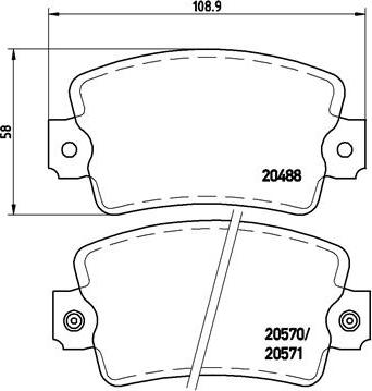 Brembo P 68 007 - Bremžu uzliku kompl., Disku bremzes autodraugiem.lv