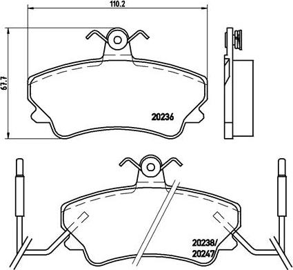 Brembo P 68 019 - Bremžu uzliku kompl., Disku bremzes autodraugiem.lv