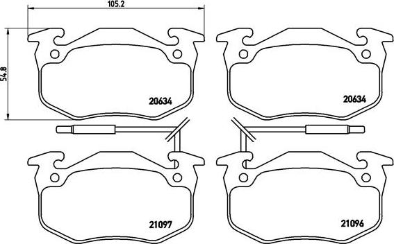 Brembo P 68 015 - Bremžu uzliku kompl., Disku bremzes autodraugiem.lv