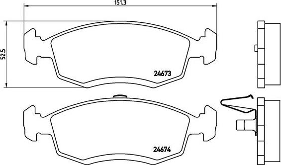 Brembo P 68 039 - Bremžu uzliku kompl., Disku bremzes autodraugiem.lv