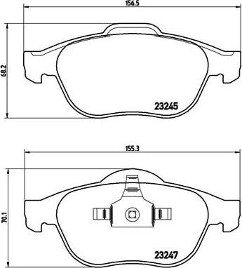 Brembo P 68 030 - Bremžu uzliku kompl., Disku bremzes autodraugiem.lv