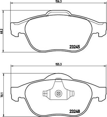 Brembo P 68 032 - Bremžu uzliku kompl., Disku bremzes autodraugiem.lv