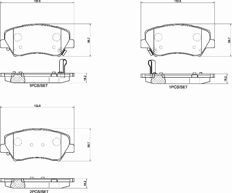 Brembo P 68 078 - Bremžu uzliku kompl., Disku bremzes autodraugiem.lv