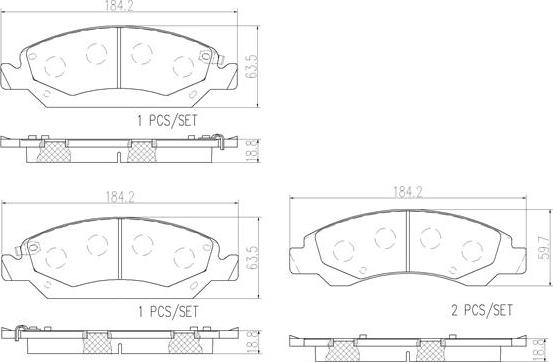 Brembo P09015N - Bremžu uzliku kompl., Disku bremzes autodraugiem.lv