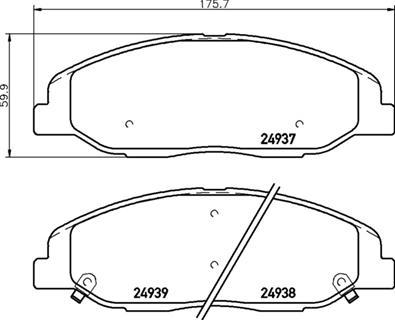 Brembo P 09 016 - Bremžu uzliku kompl., Disku bremzes autodraugiem.lv