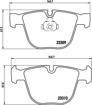 Brembo P 05 001 - Bremžu uzliku kompl., Disku bremzes autodraugiem.lv