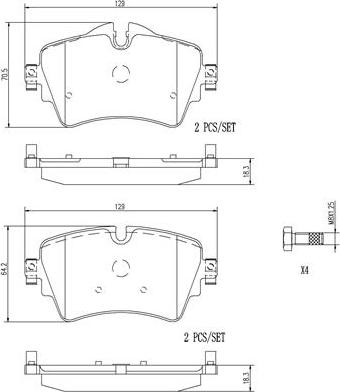 Brembo P06092N - Bremžu uzliku kompl., Disku bremzes autodraugiem.lv