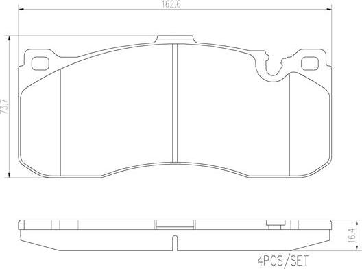 Brembo P06041N - Bremžu uzliku kompl., Disku bremzes autodraugiem.lv