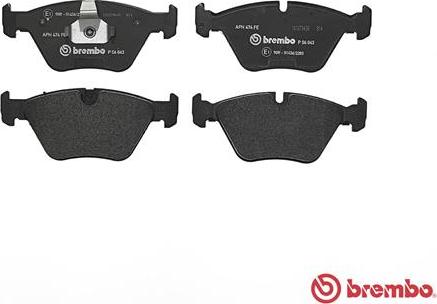 Brembo P 06 043 - Bremžu uzliku kompl., Disku bremzes autodraugiem.lv