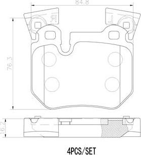 Brembo P06059N - Bremžu uzliku kompl., Disku bremzes autodraugiem.lv