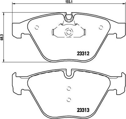 Brembo P 06 054X - Bremžu uzliku kompl., Disku bremzes autodraugiem.lv