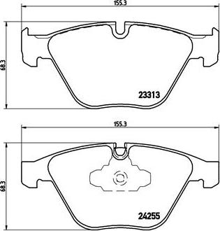 Brembo P 06 055 - Bremžu uzliku kompl., Disku bremzes autodraugiem.lv