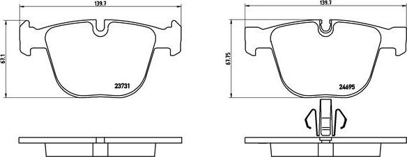 Brembo P 06 053 - Bremžu uzliku kompl., Disku bremzes autodraugiem.lv