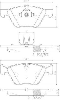 Brembo P06057N - Bremžu uzliku kompl., Disku bremzes autodraugiem.lv