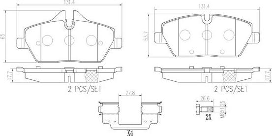 Brembo P06067N - Bremžu uzliku kompl., Disku bremzes autodraugiem.lv