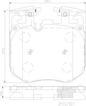 Brembo P06106N - Bremžu uzliku kompl., Disku bremzes autodraugiem.lv