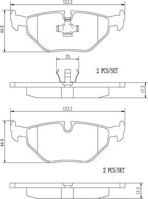 Brembo P06011N - Bremžu uzliku kompl., Disku bremzes autodraugiem.lv