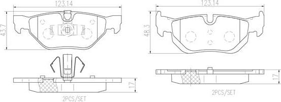 Brembo P06084N - Bremžu uzliku kompl., Disku bremzes autodraugiem.lv