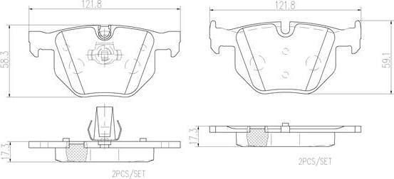 Brembo P06033N - Bremžu uzliku kompl., Disku bremzes autodraugiem.lv