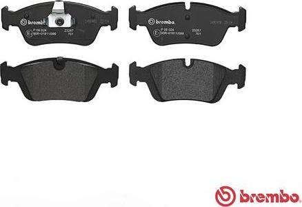 Brembo P 06 024 - Bremžu uzliku kompl., Disku bremzes autodraugiem.lv