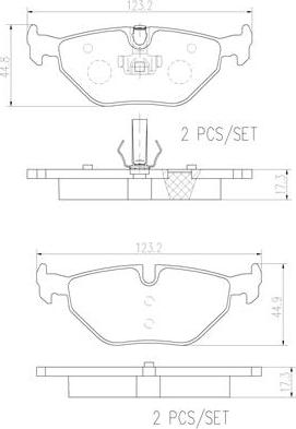 Brembo P06025N - Bremžu uzliku kompl., Disku bremzes autodraugiem.lv