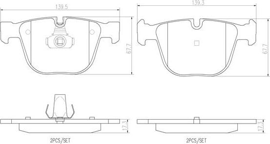 Brembo P06026N - Bremžu uzliku kompl., Disku bremzes autodraugiem.lv