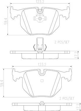 Brembo P06020N - Bremžu uzliku kompl., Disku bremzes autodraugiem.lv