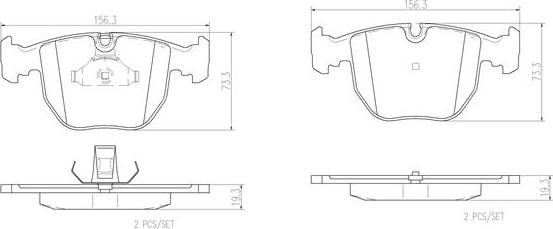 Brembo P06021N - Bremžu uzliku kompl., Disku bremzes autodraugiem.lv