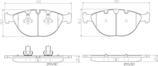 Brembo P06028N - Bremžu uzliku kompl., Disku bremzes autodraugiem.lv