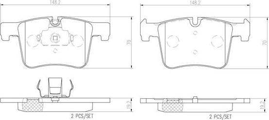 Brembo P06075N - Bremžu uzliku kompl., Disku bremzes autodraugiem.lv