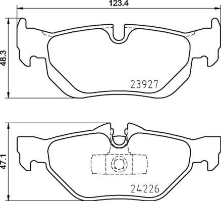 Brembo P 06 105 - Bremžu uzliku kompl., Disku bremzes autodraugiem.lv