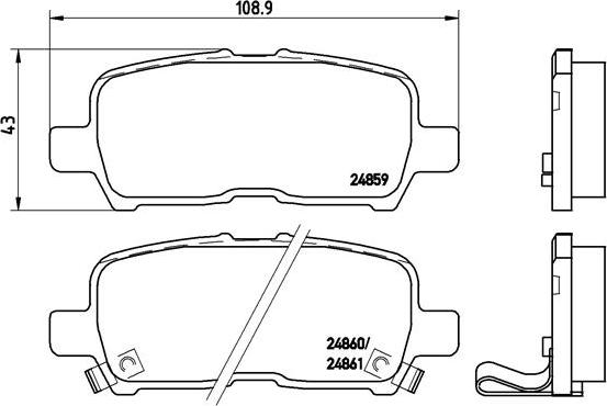 Brembo P 07 001 - Bremžu uzliku kompl., Disku bremzes autodraugiem.lv