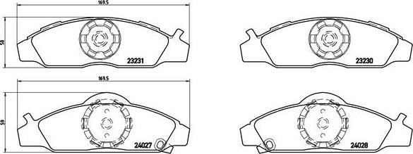 Brembo P 15 008 - Bremžu uzliku kompl., Disku bremzes autodraugiem.lv