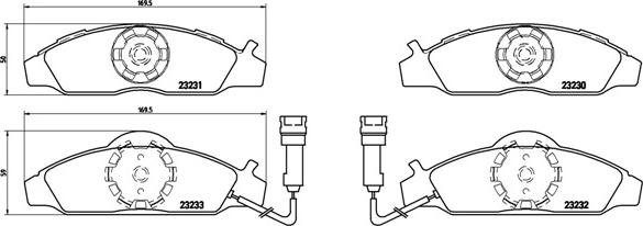 Brembo P 15 003 - Bremžu uzliku kompl., Disku bremzes autodraugiem.lv