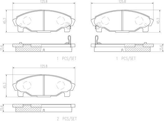 Brembo P16007N - Bremžu uzliku kompl., Disku bremzes autodraugiem.lv