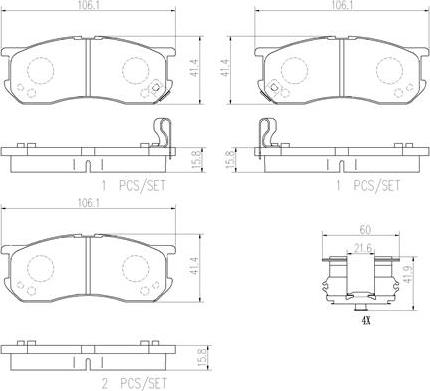 Brembo P16016N - Bremžu uzliku kompl., Disku bremzes autodraugiem.lv